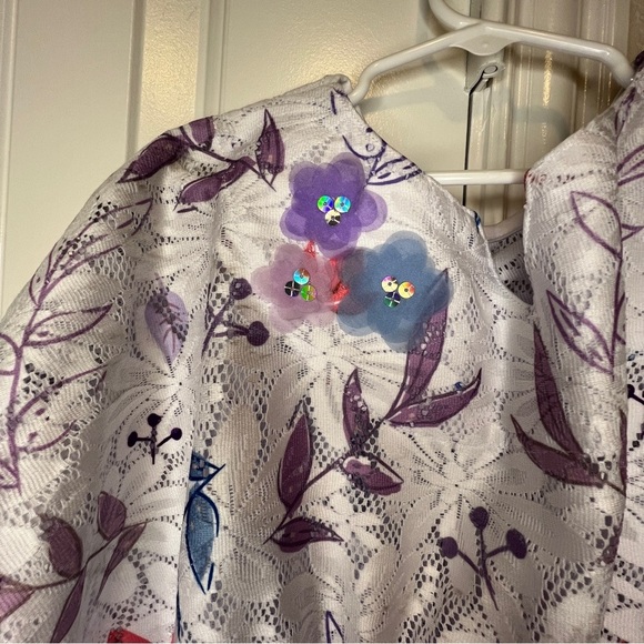 NWT Disney Frozen 2 Cover-Up Floral Leaf Design for Girls, sz 7/8 - Picture 8 of 11